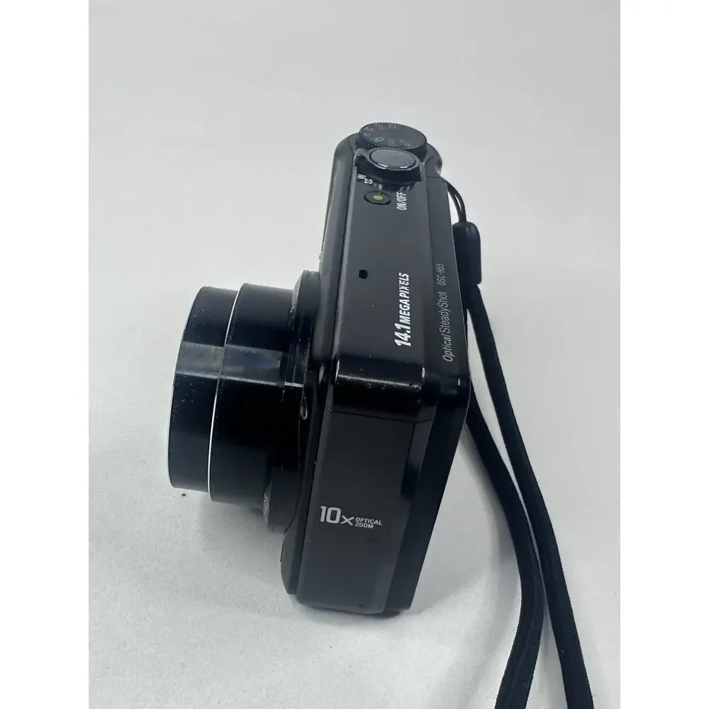 Sony Cyber-shot DSC-H55 Digital Camera 10x Zoom Black Charger Battery Bag Tested